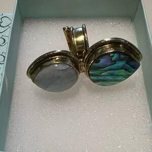 Agate two stone ring